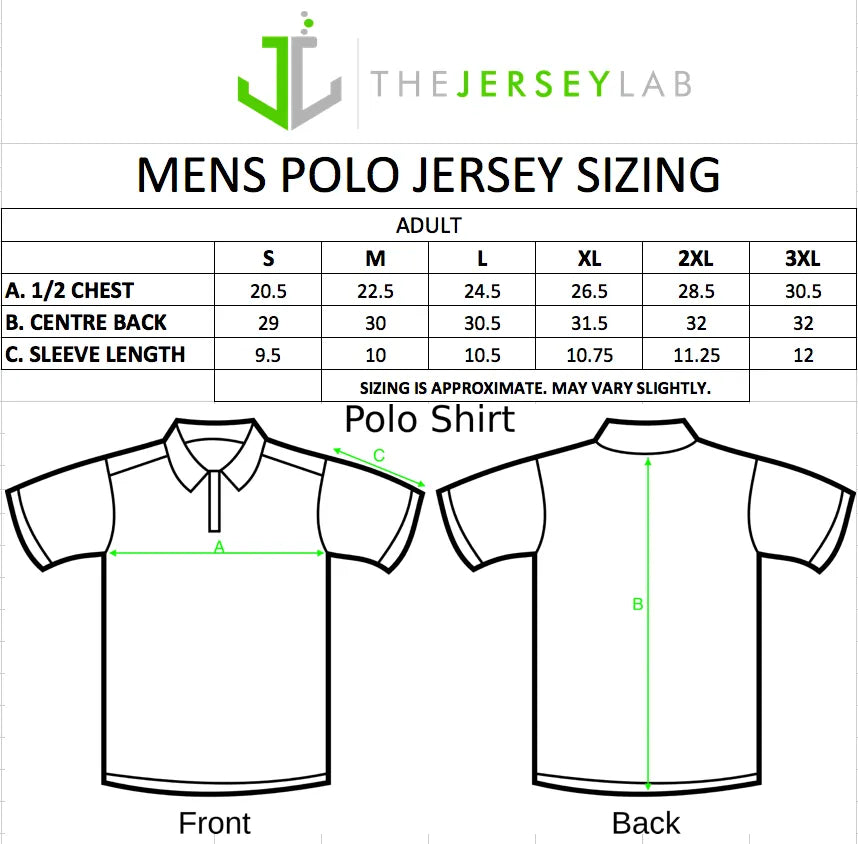 Polos size chart