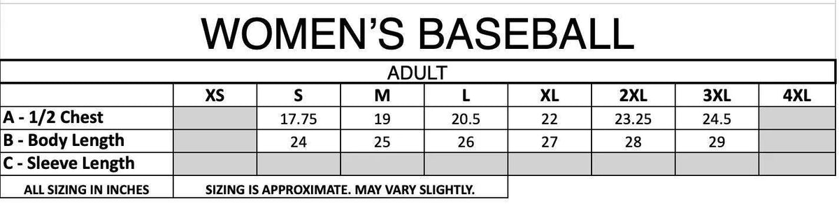 Baseball size chart 2