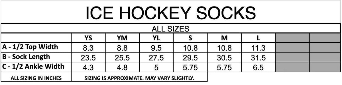 Ice Hockey size chart 4